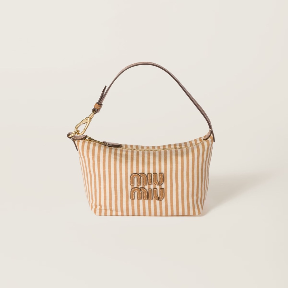 SOLD Miu Miu Jacquard fabric pouch with logo